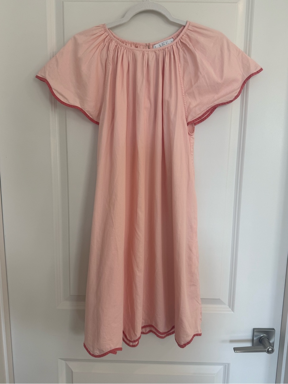 LAKE Pink Scalloped Patio Dress